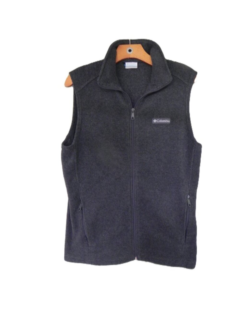 Men's Columbia Full Zip Fleece Vest Men's Size S - Dark Gray